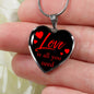 Love is You Need Necklace Stainless Steel or 18k Gold Heart Pendant 18-22'' - Express Your Love Gifts