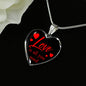 Love is You Need Necklace Stainless Steel or 18k Gold Heart Pendant 18-22'' - Express Your Love Gifts
