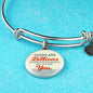 Love Message Billions Of People Circle Bangle Bracelet Stainless Steel or 18k Gold" - Express Your Love Gifts
