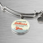 Love Message Billions Of People Circle Bangle Bracelet Stainless Steel or 18k Gold" - Express Your Love Gifts
