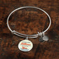 Love Message Billions Of People Circle Bangle Bracelet Stainless Steel or 18k Gold" - Express Your Love Gifts
