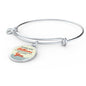 Love Message Billions Of People Circle Bangle Bracelet Stainless Steel or 18k Gold" - Express Your Love Gifts