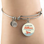 Love Message Billions Of People Circle Bangle Bracelet Stainless Steel or 18k Gold" - Express Your Love Gifts