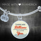 Love Message Billions Of People Circle Bangle Bracelet Stainless Steel or 18k Gold" - Express Your Love Gifts