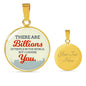Love Message I Choose You Necklace Circle Pendant Stainless Steel or 18k Gold 18-22" - Express Your Love Gifts