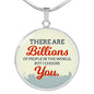 Love Message I Choose You Necklace Circle Pendant Stainless Steel or 18k Gold 18-22" - Express Your Love Gifts