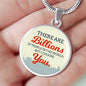 Love Message I Choose You Necklace Circle Pendant Stainless Steel or 18k Gold 18-22" - Express Your Love Gifts
