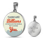 Love Message I Choose You Necklace Circle Pendant Stainless Steel or 18k Gold 18-22" - Express Your Love Gifts