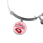 Love Message Love Is Blindfully Irresistible Circle Bangle Bracelet Stainless Steel or 18k Gold" - Express Your Love Gifts