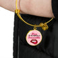 Love Message Love Is Blindfully Irresistible Circle Bangle Bracelet Stainless Steel or 18k Gold" - Express Your Love Gifts