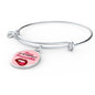 Love Message Love Is Blindfully Irresistible Circle Bangle Bracelet Stainless Steel or 18k Gold" - Express Your Love Gifts