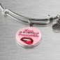 Love Message Love Is Blindfully Irresistible Circle Bangle Bracelet Stainless Steel or 18k Gold" - Express Your Love Gifts