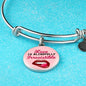 Love Message Love Is Blindfully Irresistible Circle Bangle Bracelet Stainless Steel or 18k Gold" - Express Your Love Gifts