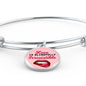 Love Message Love Is Blindfully Irresistible Circle Bangle Bracelet Stainless Steel or 18k Gold" - Express Your Love Gifts