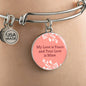 Love Message My Love Is Yours Circle Bangle Bracelet Stainless Steel or 18k Gold" - Express Your Love Gifts