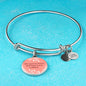 Love Message My Love Is Yours Circle Bangle Bracelet Stainless Steel or 18k Gold" - Express Your Love Gifts