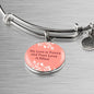 Love Message My Love Is Yours Circle Bangle Bracelet Stainless Steel or 18k Gold" - Express Your Love Gifts
