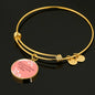 Love Message My Love Is Yours Circle Bangle Bracelet Stainless Steel or 18k Gold" - Express Your Love Gifts
