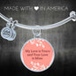 Love Message My Love Is Yours Circle Bangle Bracelet Stainless Steel or 18k Gold" - Express Your Love Gifts