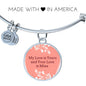 Love Message My Love Is Yours Circle Bangle Bracelet Stainless Steel or 18k Gold" - Express Your Love Gifts