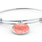 Love Message My Love Is Yours Circle Bangle Bracelet Stainless Steel or 18k Gold" - Express Your Love Gifts