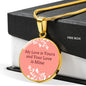 Love Message My Love Is Yours Circle Necklace Stainless Steel or 18k Gold 18-22" - Express Your Love Gifts