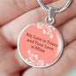 Love Message My Love Is Yours Circle Necklace Stainless Steel or 18k Gold 18-22" - Express Your Love Gifts