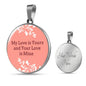 Love Message My Love Is Yours Circle Necklace Stainless Steel or 18k Gold 18-22" - Express Your Love Gifts