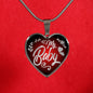 Love Message Necklace My Baby Stainless Steel or 18k Gold Heart Pendant 18-22" - Express Your Love Gifts