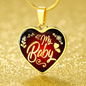 Love Message Necklace My Baby Stainless Steel or 18k Gold Heart Pendant 18-22" - Express Your Love Gifts