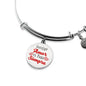 Love Message Nuestro Amor Es Para Siempre Circle Bangle Bracelet Stainless Steel or 18k Gold" - Express Your Love Gifts