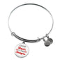 Love Message Nuestro Amor Es Para Siempre Circle Bangle Bracelet Stainless Steel or 18k Gold" - Express Your Love Gifts