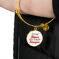 Love Message Nuestro Amor Es Para Siempre Circle Bangle Bracelet Stainless Steel or 18k Gold" - Express Your Love Gifts