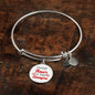 Love Message Nuestro Amor Es Para Siempre Circle Bangle Bracelet Stainless Steel or 18k Gold" - Express Your Love Gifts