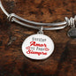 Love Message Nuestro Amor Es Para Siempre Circle Bangle Bracelet Stainless Steel or 18k Gold" - Express Your Love Gifts
