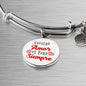 Love Message Nuestro Amor Es Para Siempre Circle Bangle Bracelet Stainless Steel or 18k Gold" - Express Your Love Gifts