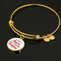 Love Message Nuestro Amor Es Para Siempre Circle Bangle Bracelet Stainless Steel or 18k Gold" - Express Your Love Gifts