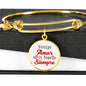 Love Message Nuestro Amor Es Para Siempre Circle Bangle Bracelet Stainless Steel or 18k Gold" - Express Your Love Gifts