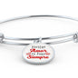 Love Message Nuestro Amor Es Para Siempre Circle Bangle Bracelet Stainless Steel or 18k Gold" - Express Your Love Gifts