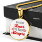 Love Message Nuestro Amor Es Para Siempre Circle Necklace Stainless Steel or 18k Gold 18-22" - Express Your Love Gifts