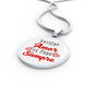 Love Message Nuestro Amor Es Para Siempre Circle Necklace Stainless Steel or 18k Gold 18-22" - Express Your Love Gifts