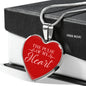 Love Message The Pulse Of My Heart Heart Necklace Stainless Steel or 18k Gold Pendant 18-22" - Express Your Love Gifts
