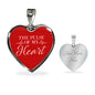 Love Message The Pulse Of My Heart Heart Necklace Stainless Steel or 18k Gold Pendant 18-22" - Express Your Love Gifts