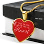 Love Message The Pulse Of My Heart Heart Necklace Stainless Steel or 18k Gold Pendant 18-22" - Express Your Love Gifts