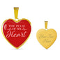 Love Message The Pulse Of My Heart Heart Necklace Stainless Steel or 18k Gold Pendant 18-22" - Express Your Love Gifts
