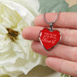 Love Message The Pulse Of My Heart Heart Necklace Stainless Steel or 18k Gold Pendant 18-22" - Express Your Love Gifts