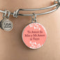 Love Message Tu Amor Es Mio Y Mi Amor Is Tuyo Circle Bangle Bracelet Stainless Steel or 18k Gold" - Express Your Love Gifts