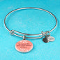 Love Message Tu Amor Es Mio Y Mi Amor Is Tuyo Circle Bangle Bracelet Stainless Steel or 18k Gold" - Express Your Love Gifts