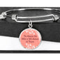 Love Message Tu Amor Es Mio Y Mi Amor Is Tuyo Circle Bangle Bracelet Stainless Steel or 18k Gold" - Express Your Love Gifts