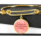 Love Message Tu Amor Es Mio Y Mi Amor Is Tuyo Circle Bangle Bracelet Stainless Steel or 18k Gold" - Express Your Love Gifts